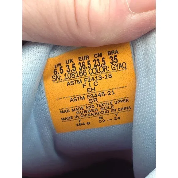 Skechers Air-Cooled Memory Foam Gray Lace-Up Steel Toe Sneakers - Picture 7 of 9